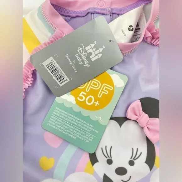 DISNEY BABY GIRL MINNIE MOUSE FIGARO 2-PC SWIMSUIT 18-24 Mos - Picture 5 of 7